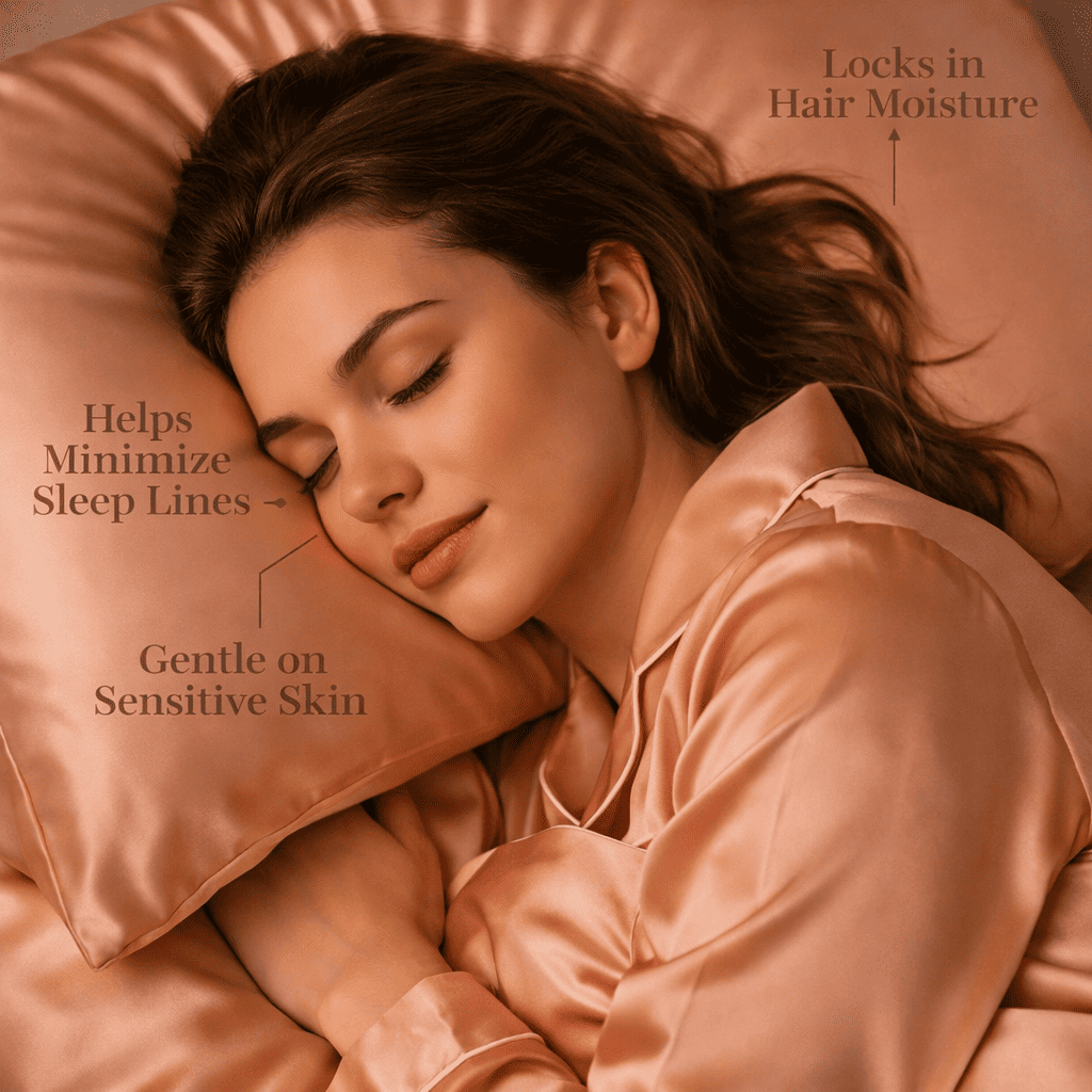 Sukoon Silk Pillowcase - Dusky Rose