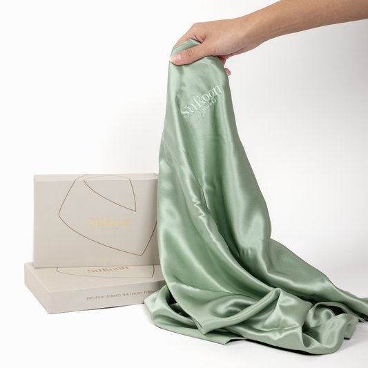 Sukoon Silk Pillowcase - Sage Green
